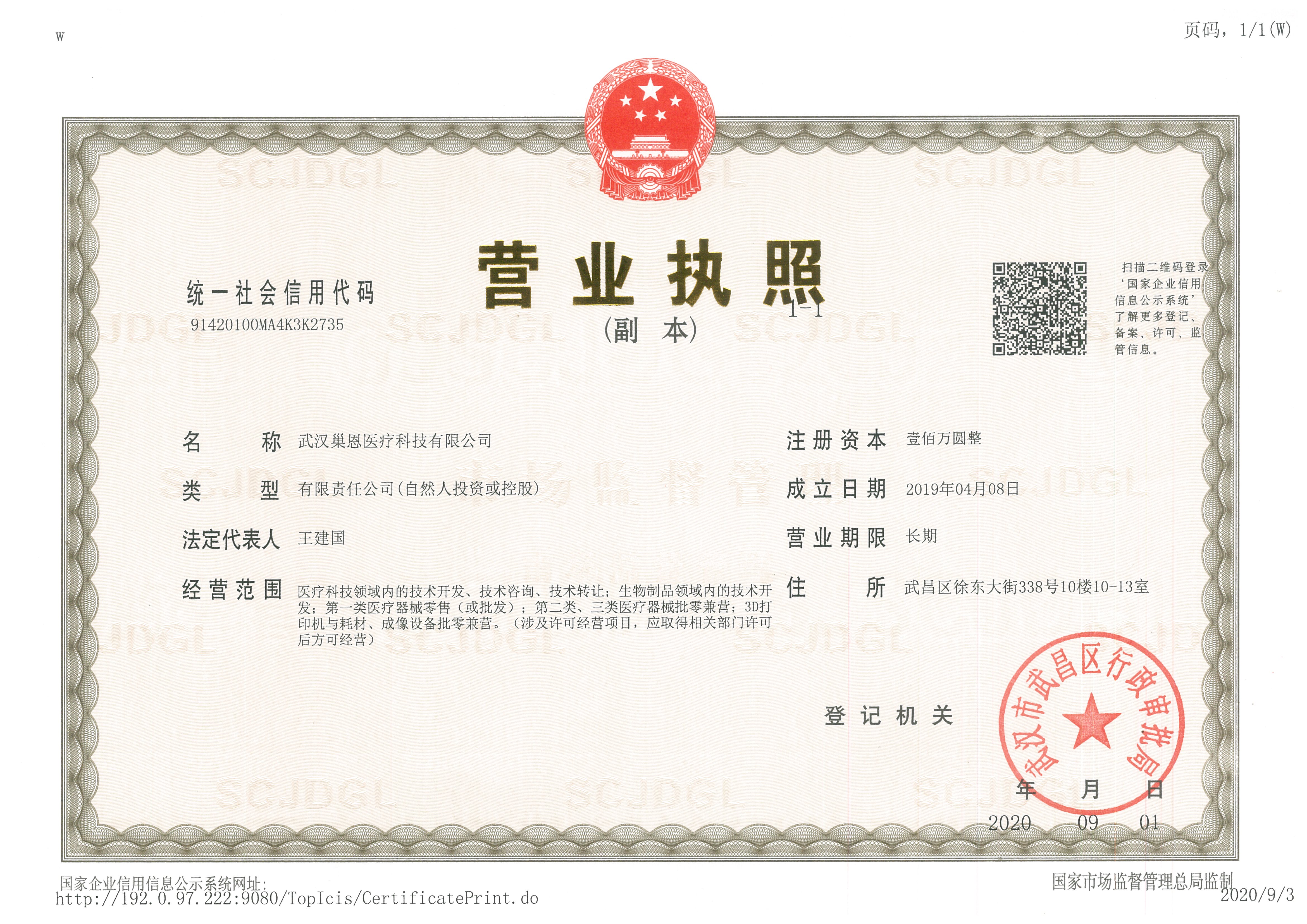 武汉巢恩医疗科技有限公司